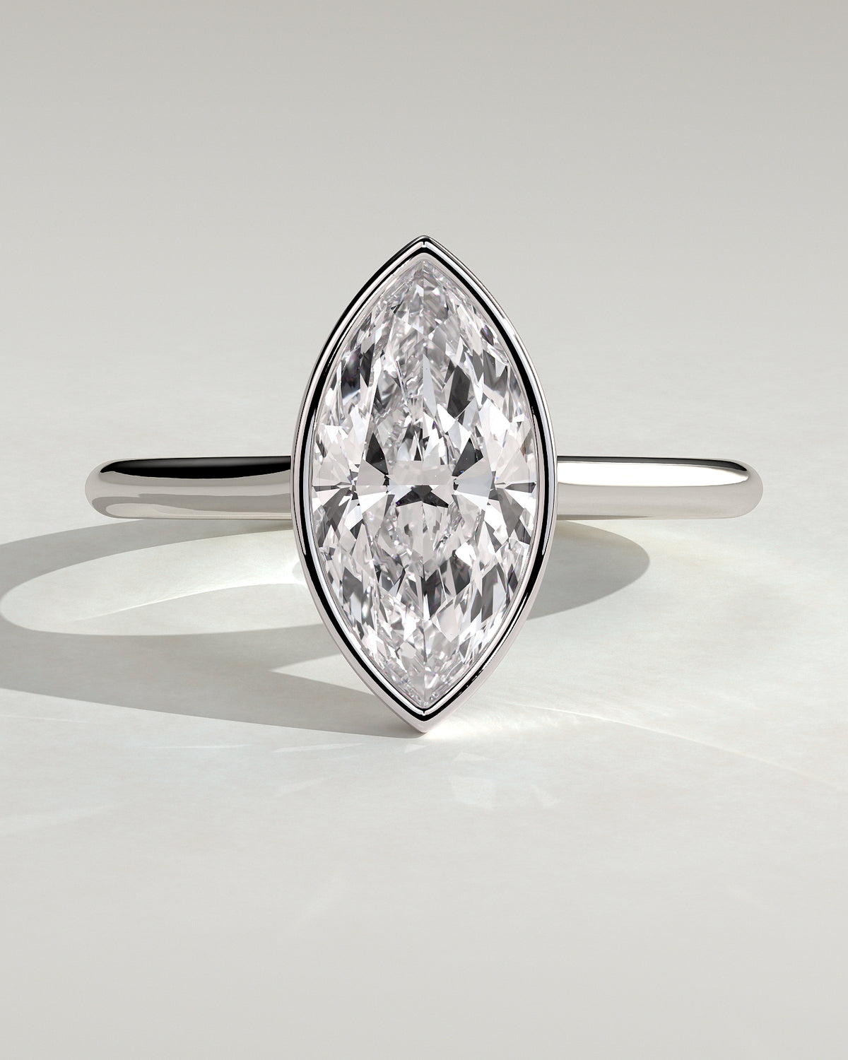 MET 0097 - 2 ct center stone - 18k White Gold source reference - front view