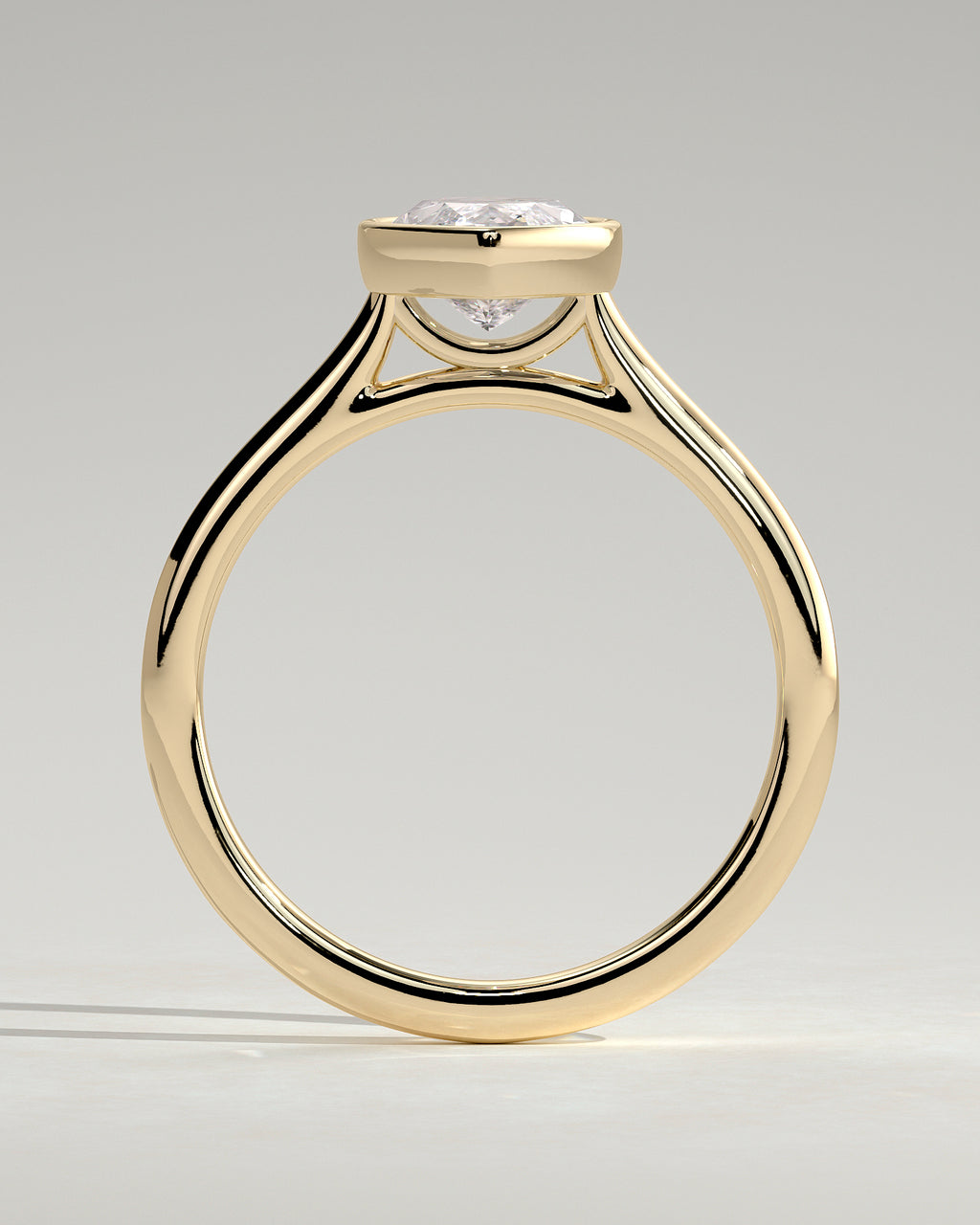 MET 0097 - 2 ct center stone - 18k Yellow Gold source reference - setting detail view