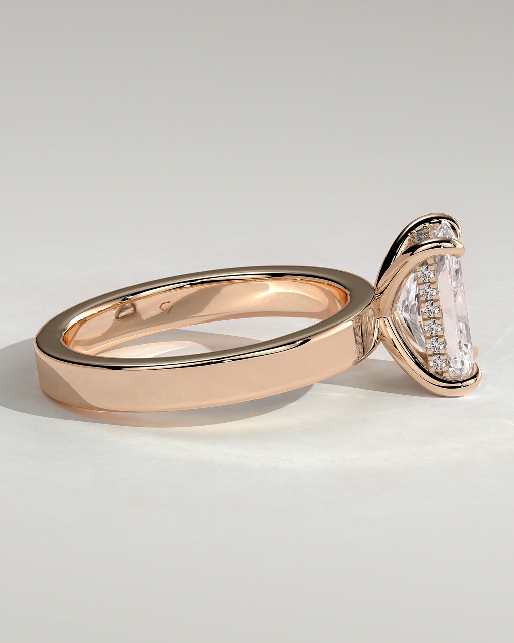 MET 0099 - 2 ct center stone - 18k Rose Gold source reference - setting detail view