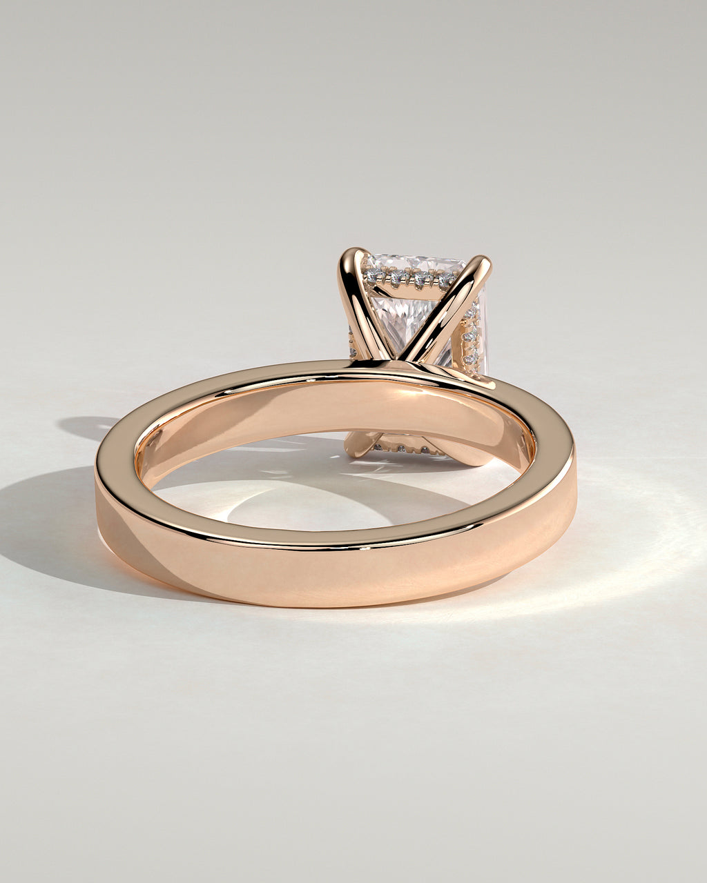 MET 0099 - 2 ct center stone - 18k Rose Gold source reference - setting detail view