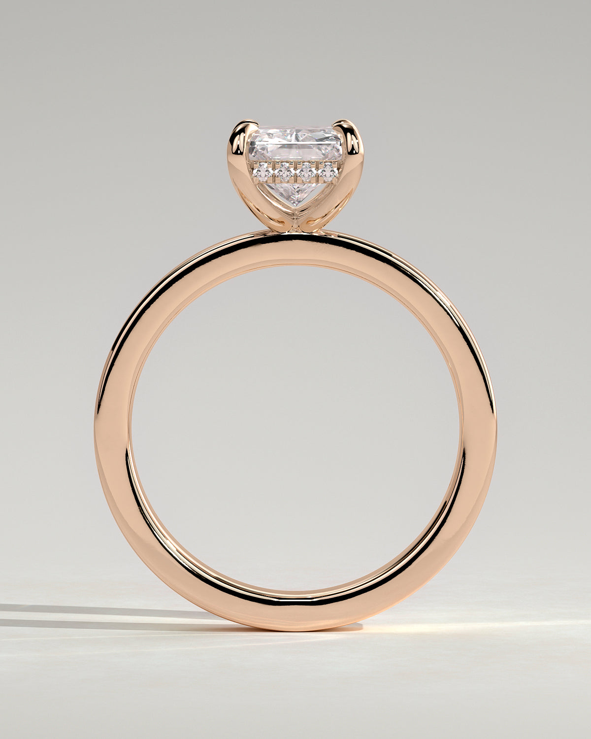MET 0099 - 2 ct center stone - 18k Rose Gold source reference - setting detail view