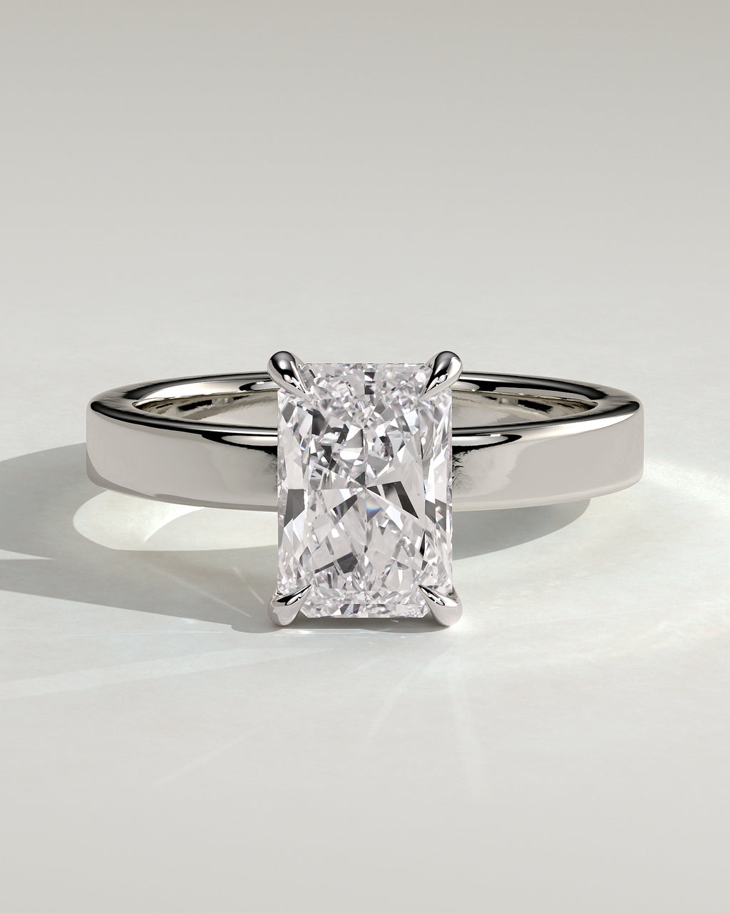 MET 0099 - 2 ct center stone - 18k White Gold source reference - front view