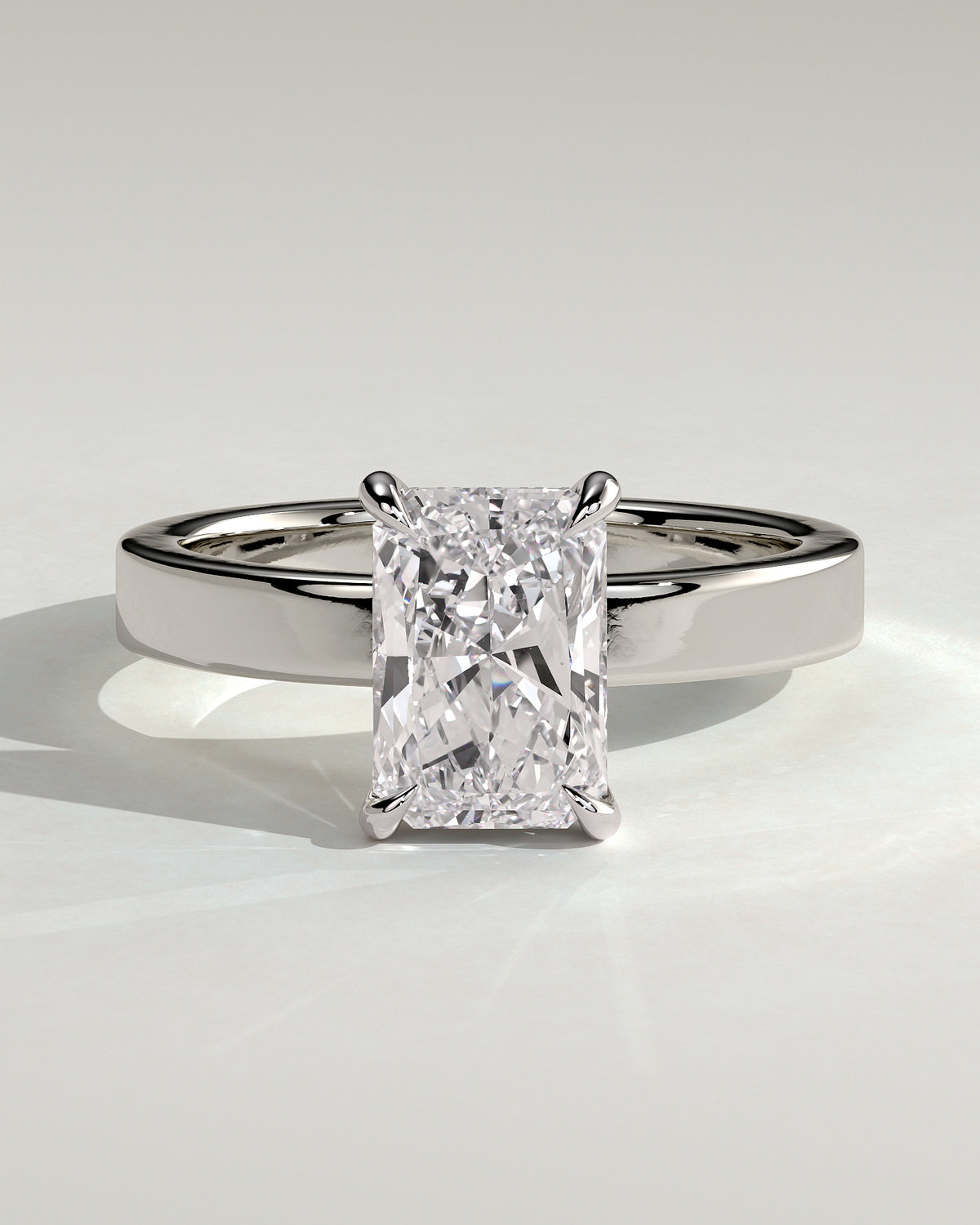 MET 0099 - 2 ct center stone - 18k White Gold source reference - front view