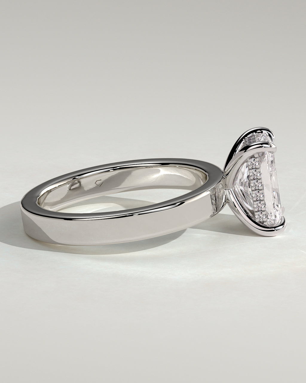 MET 0099 - 2 ct center stone - 18k White Gold source reference - setting detail view