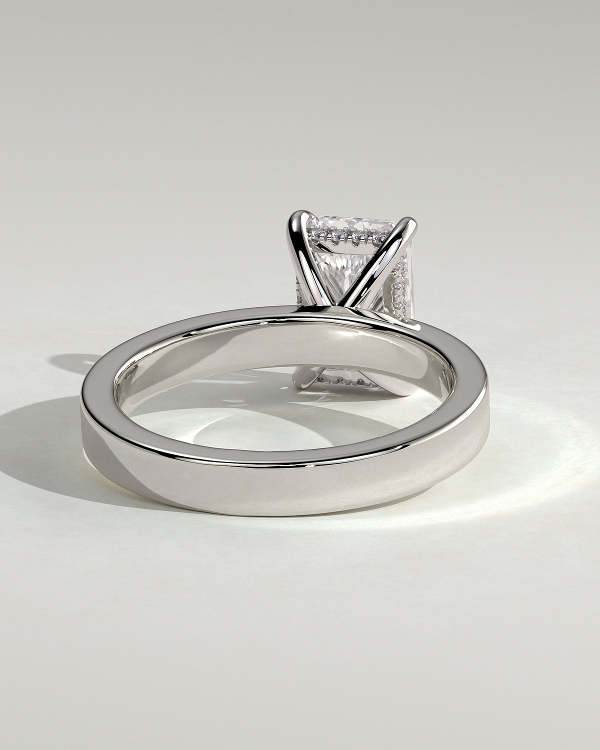 MET 0099 - 2 ct center stone - 18k White Gold source reference - setting detail view