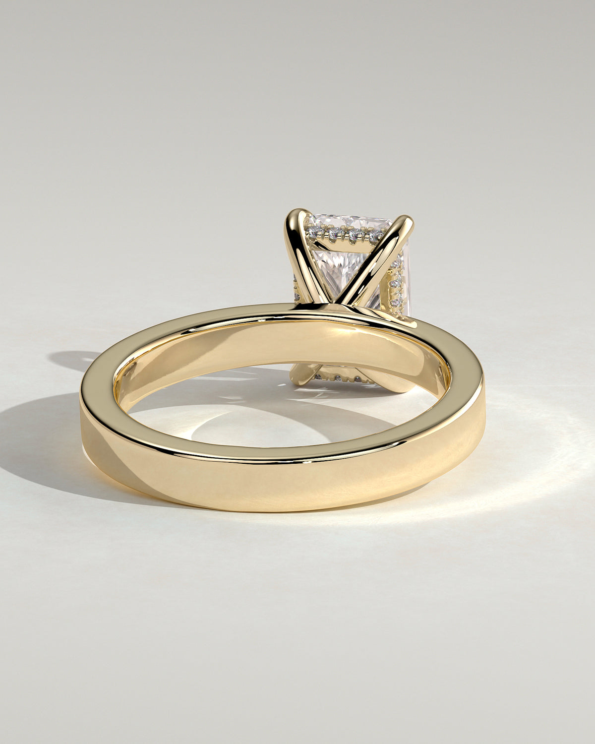 MET 0099 - 2 ct center stone - 18k Yellow Gold source reference - setting detail view