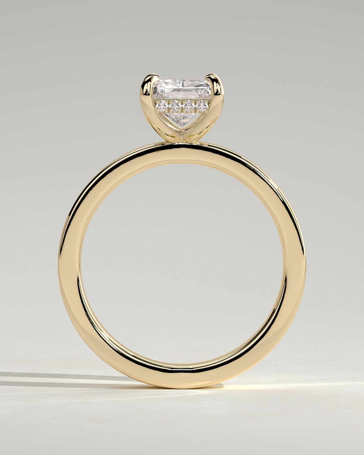 MET 0099 - 2 ct center stone - 18k Yellow Gold source reference - setting detail view