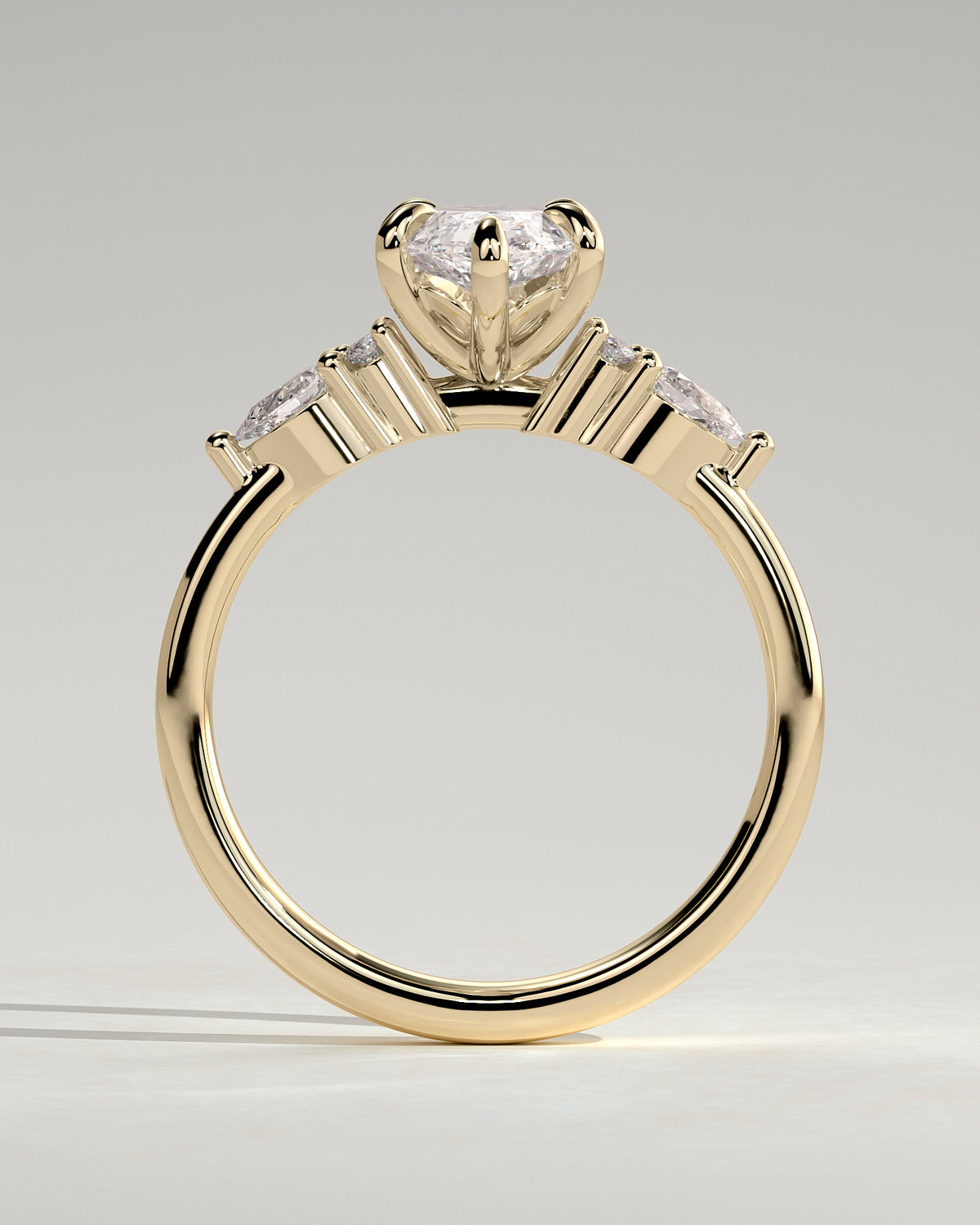 MET 0100 - 2 ct center stone - 18k Yellow Gold source reference - setting detail view