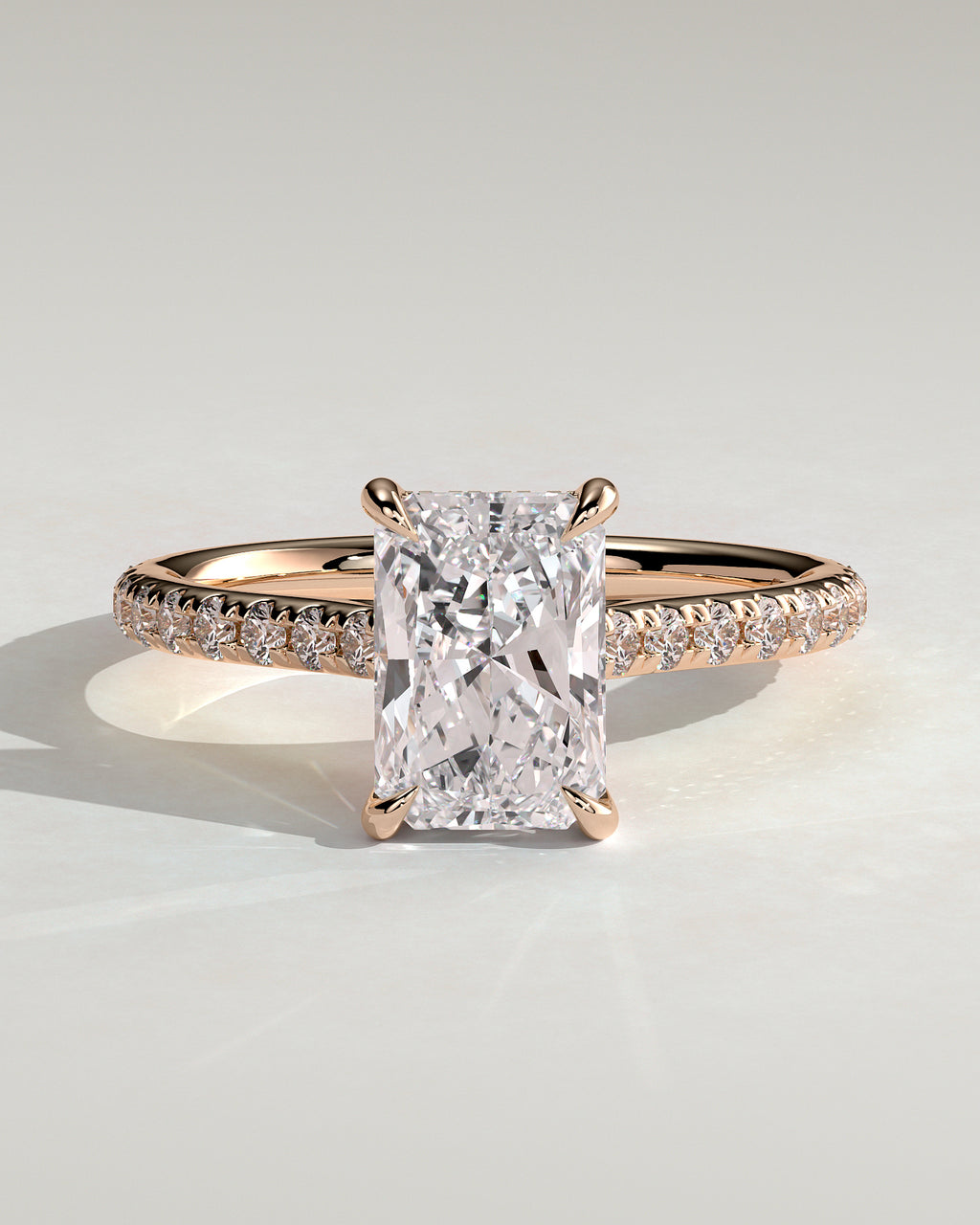 MET 0101 - 2 ct center stone - 18k Rose Gold source reference - front view