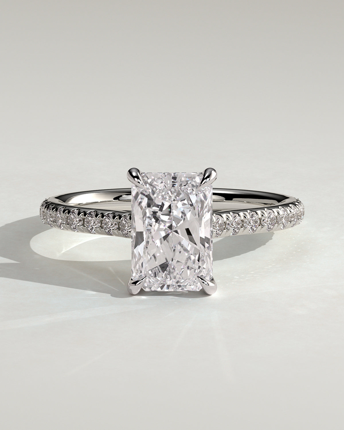 MET 0101 - 2 ct center stone - 18k White Gold source reference - front view