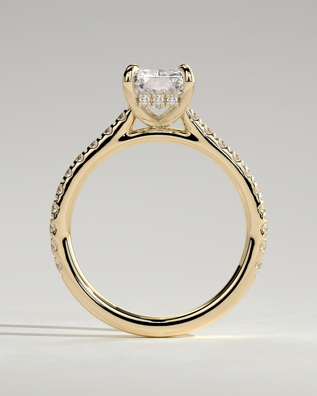 MET 0101 - 2 ct center stone - 18k Yellow Gold source reference - setting detail view
