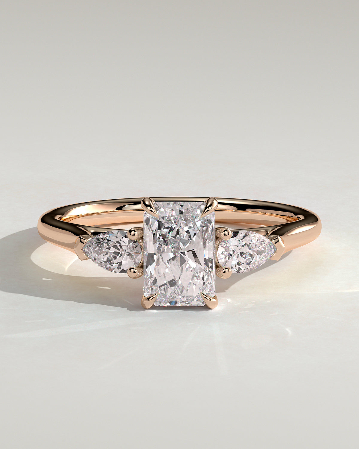 MET 0102 - 1 ct center stone - 18k Rose Gold source reference - front view