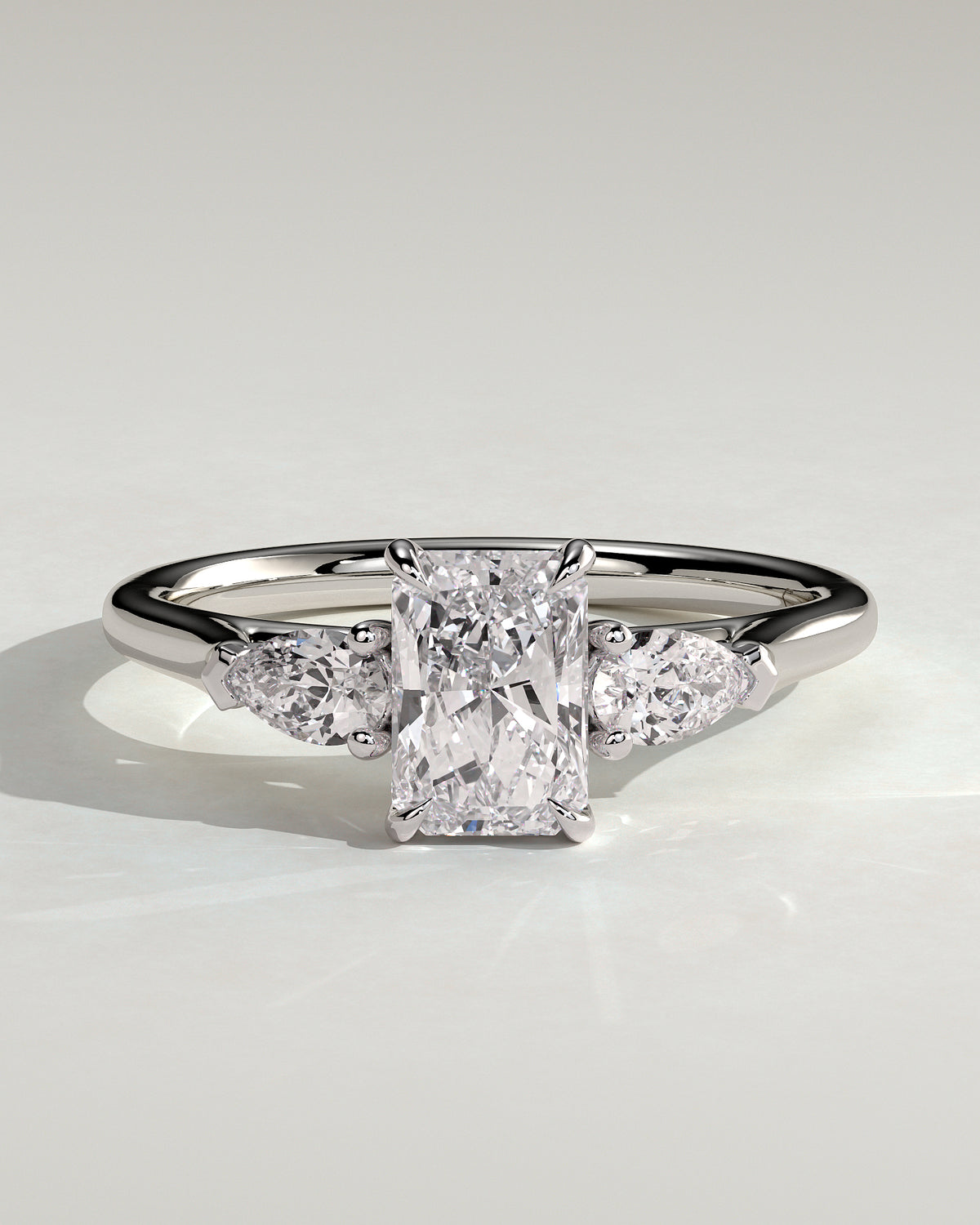 MET 0102 - 1 ct center stone - 18k White Gold source reference - front view