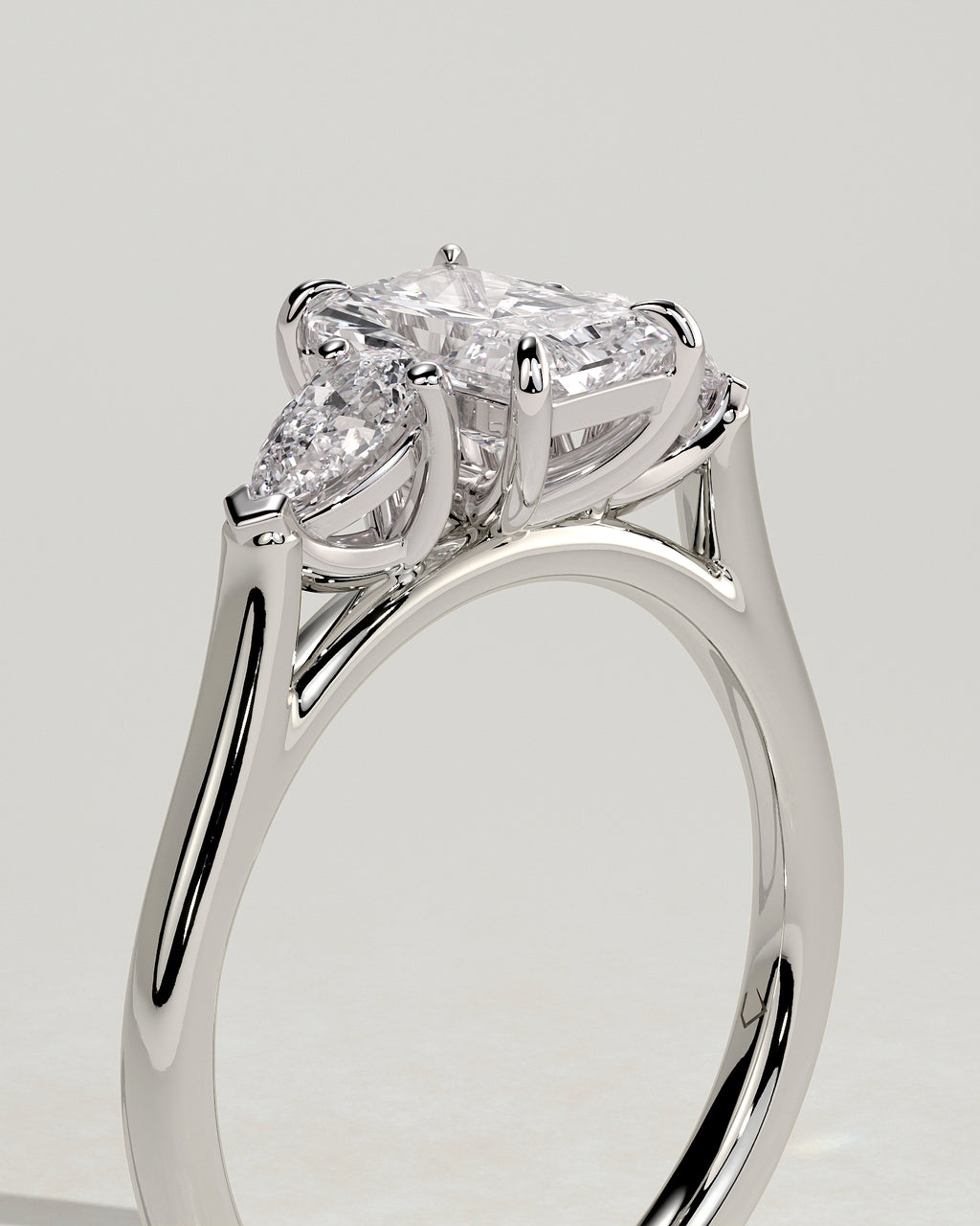 MET 0102 - 1 ct center stone - 18k White Gold source reference - setting detail view