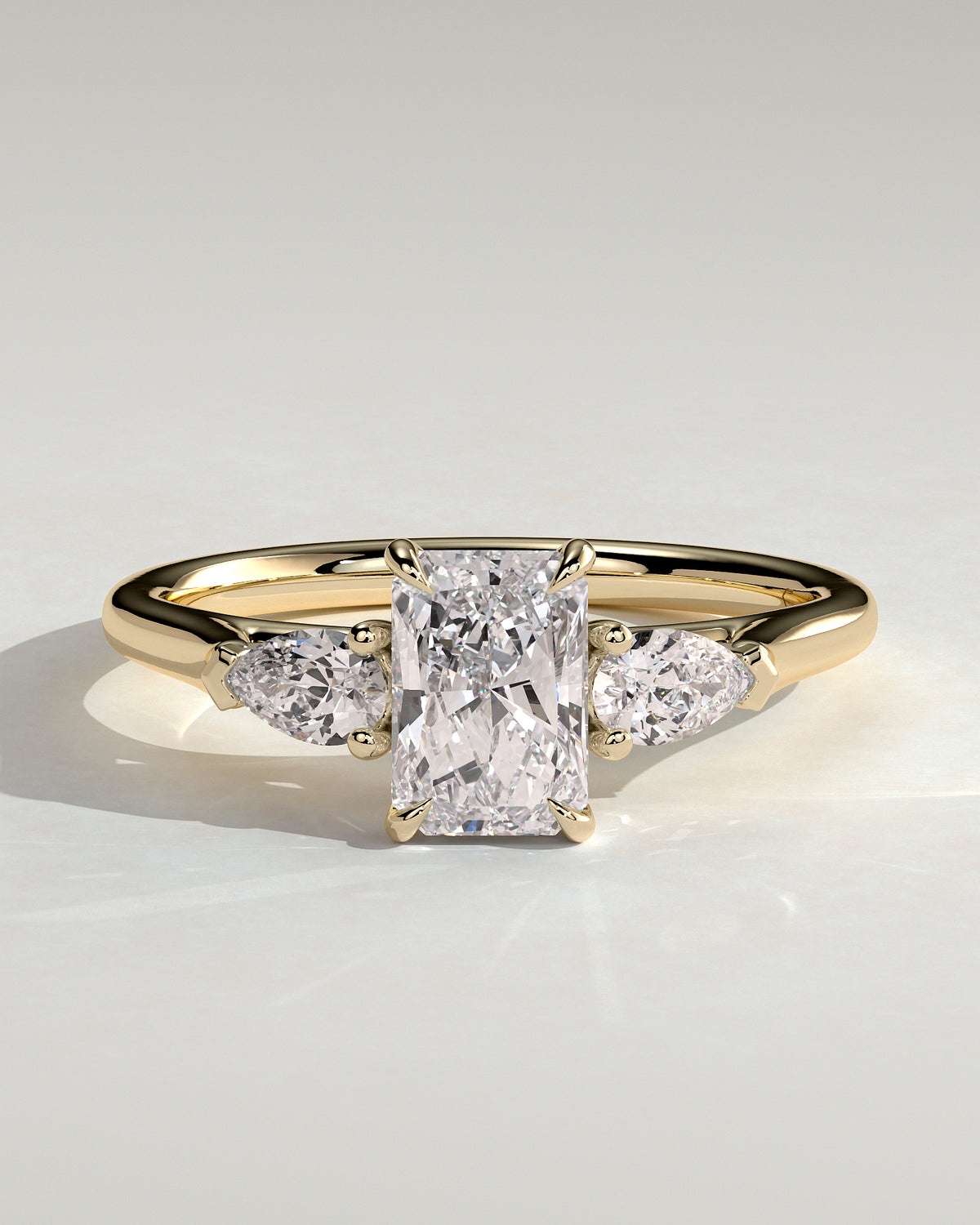 MET 0102 - 1 ct center stone - 18k Yellow Gold source reference - front view