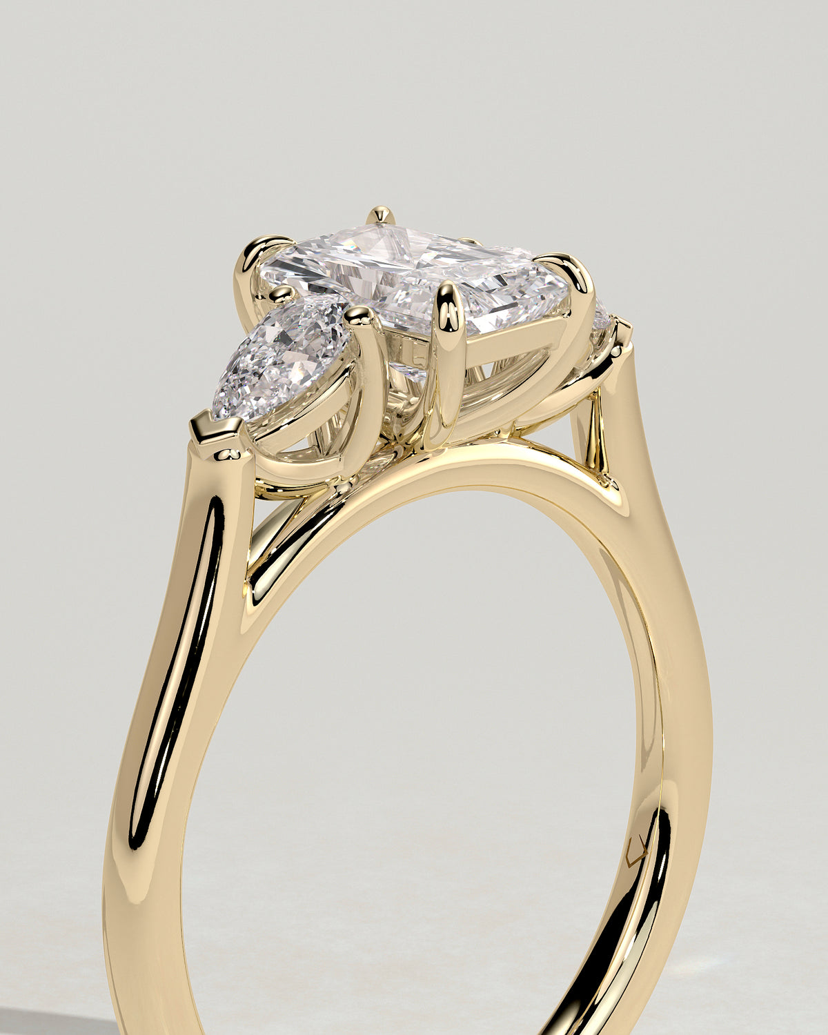MET 0102 - 1 ct center stone - 18k Yellow Gold source reference - setting detail view