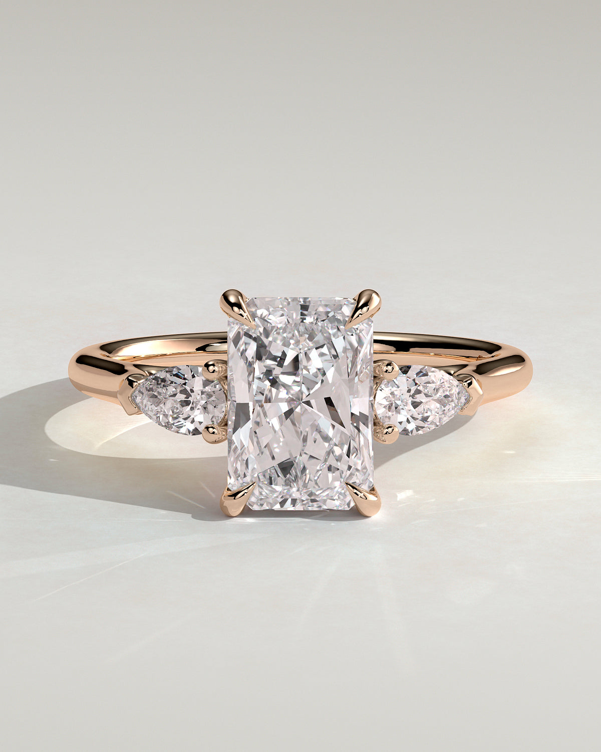 MET 0102 - 2 ct center stone - 18k Rose Gold source reference - front view