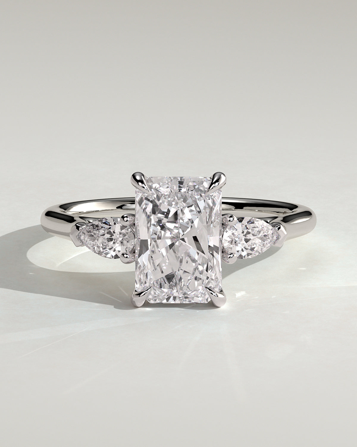 MET 0102 - 2 ct center stone - 18k White Gold source reference - front view