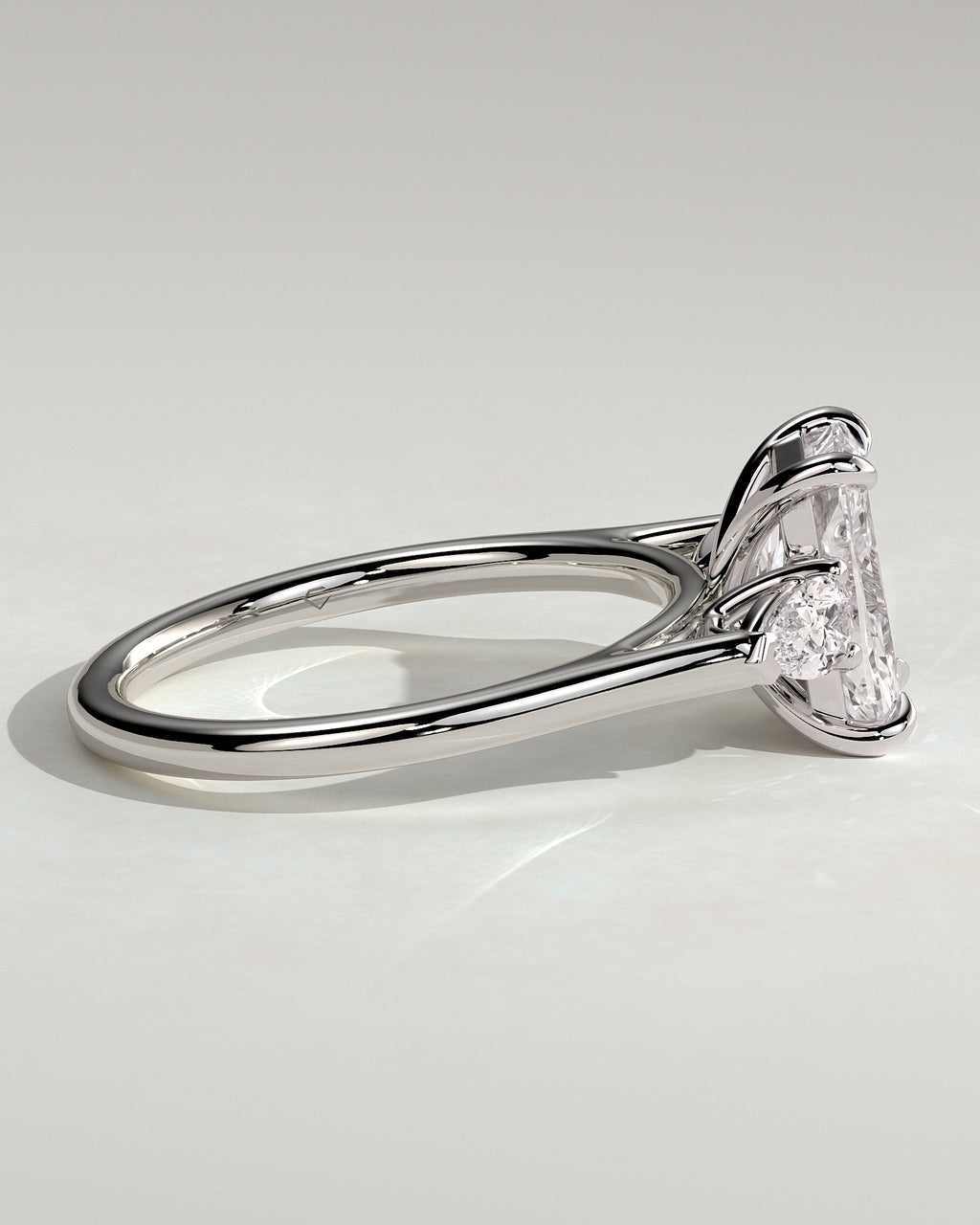 MET 0102 - 2 ct center stone - 18k White Gold source reference - setting detail view