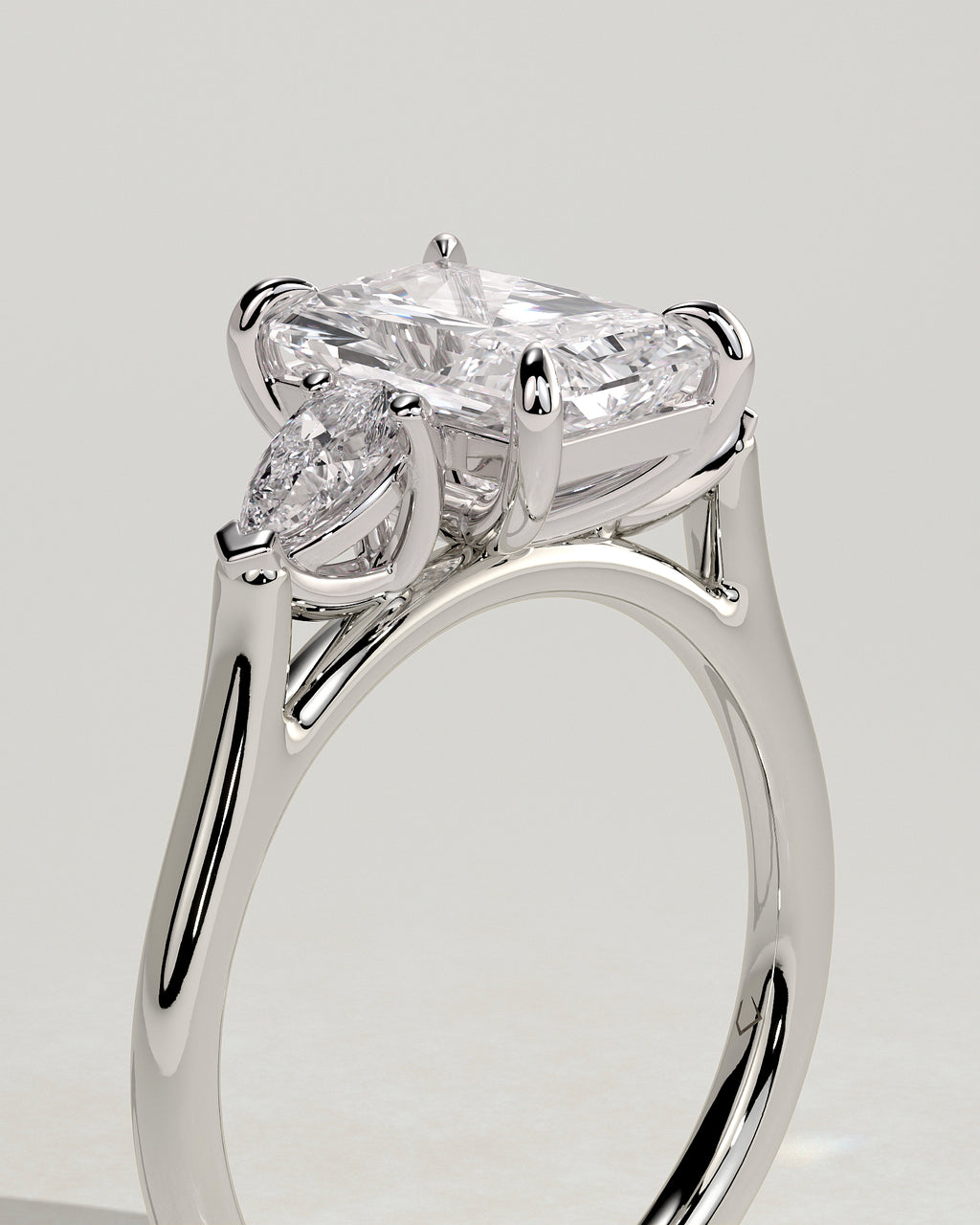 MET 0102 - 2 ct center stone - 18k White Gold source reference - setting detail view