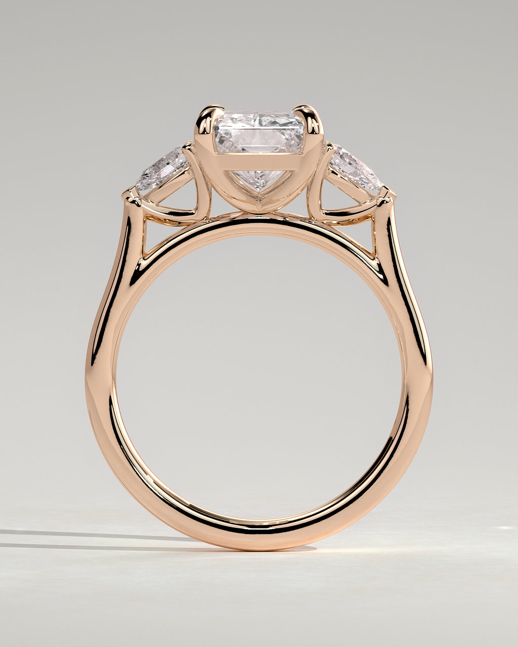 MET 0102 - 3 ct center stone - 18k Rose Gold source reference - setting detail view