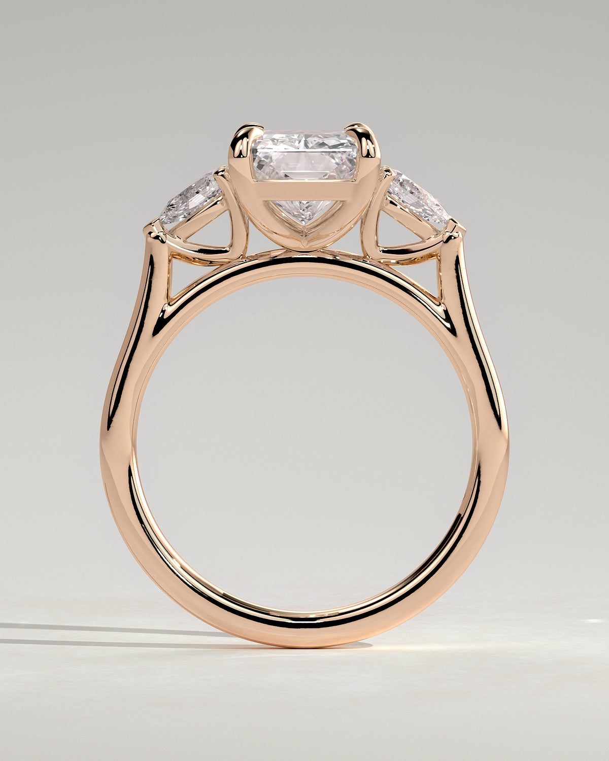 MET 0102 - 3 ct center stone - 18k Rose Gold source reference - setting detail view