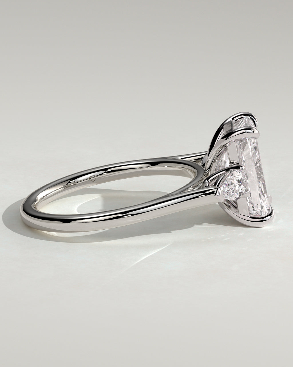 MET 0102 - 3 ct center stone - 18k White Gold source reference - setting detail view