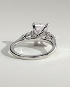 MET 0102 - 3 ct center stone - 18k White Gold source reference - setting detail view