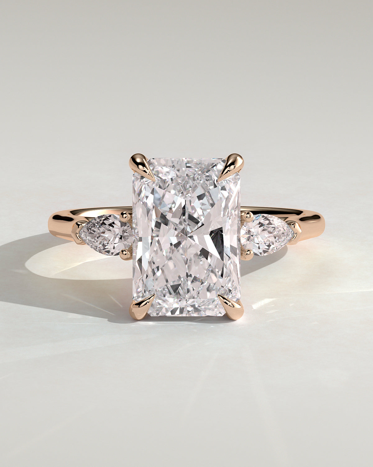 MET 0102 - 4 ct center stone - 18k Rose Gold source reference - front view