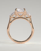 MET 0102 - 4 ct center stone - 18k Rose Gold source reference - setting detail view