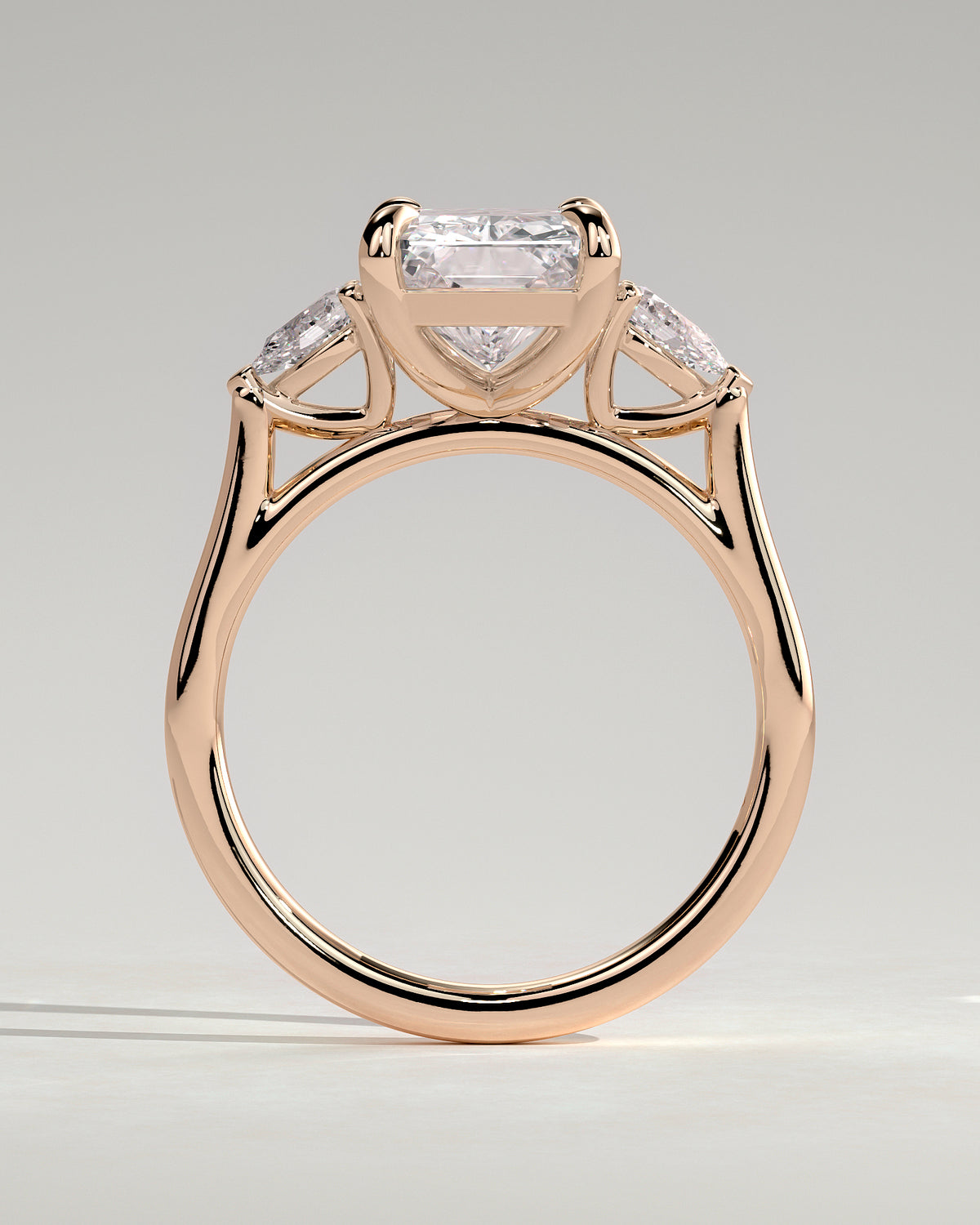 MET 0102 - 4 ct center stone - 18k Rose Gold source reference - setting detail view