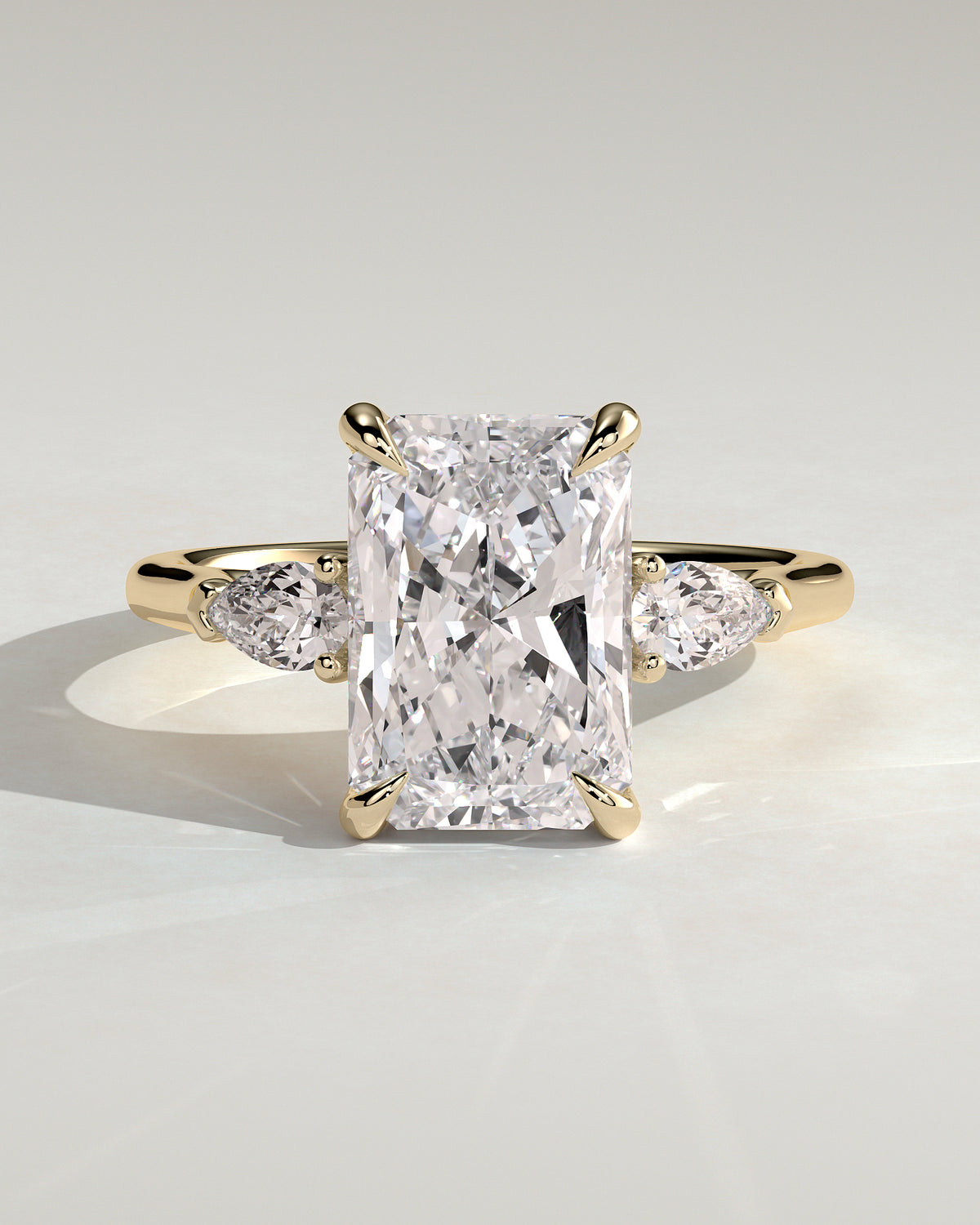MET 0102 - 4 ct center stone - 18k Yellow Gold source reference - front view