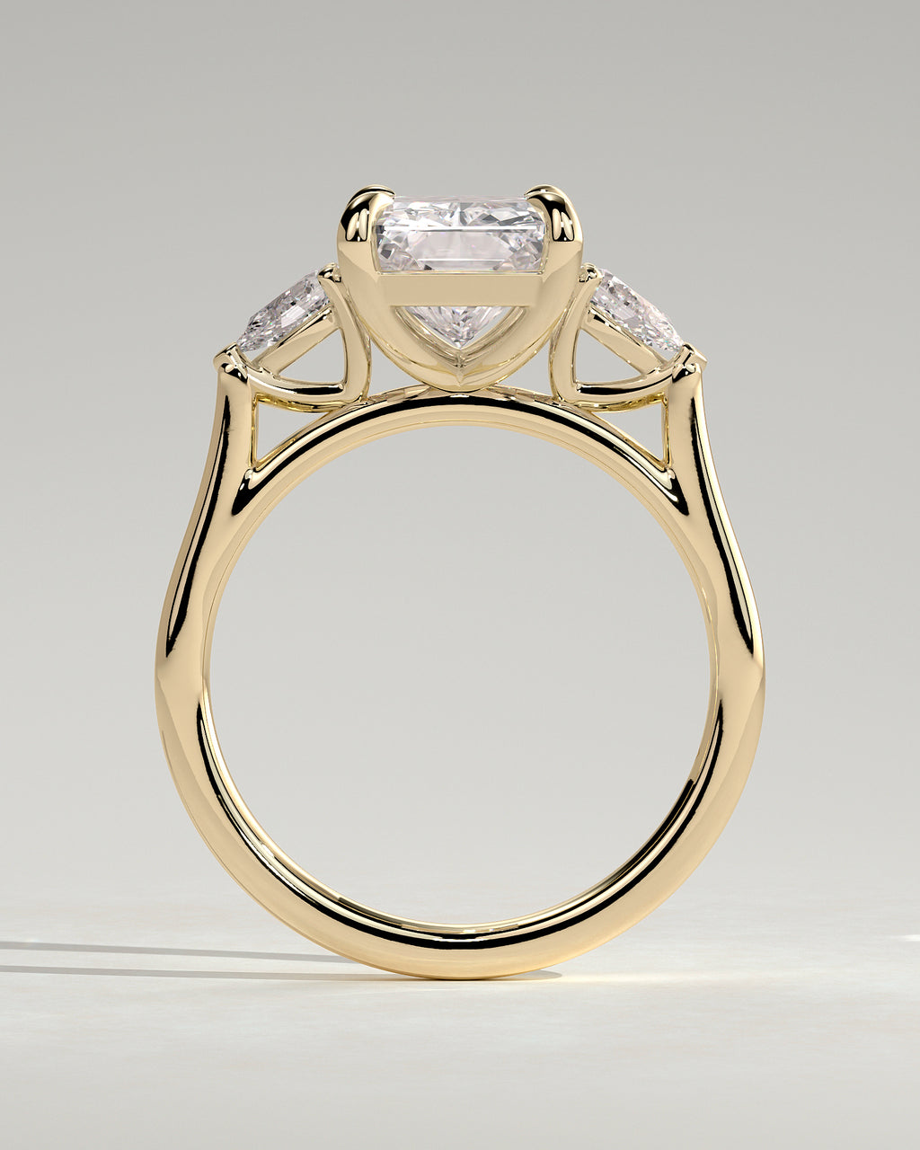 MET 0102 - 4 ct center stone - 18k Yellow Gold source reference - setting detail view