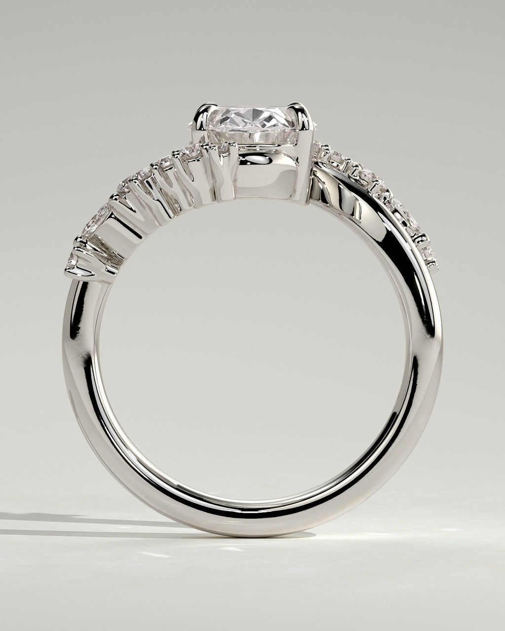 MET 0103 - 2 ct center stone - 18k White Gold source reference - setting detail view