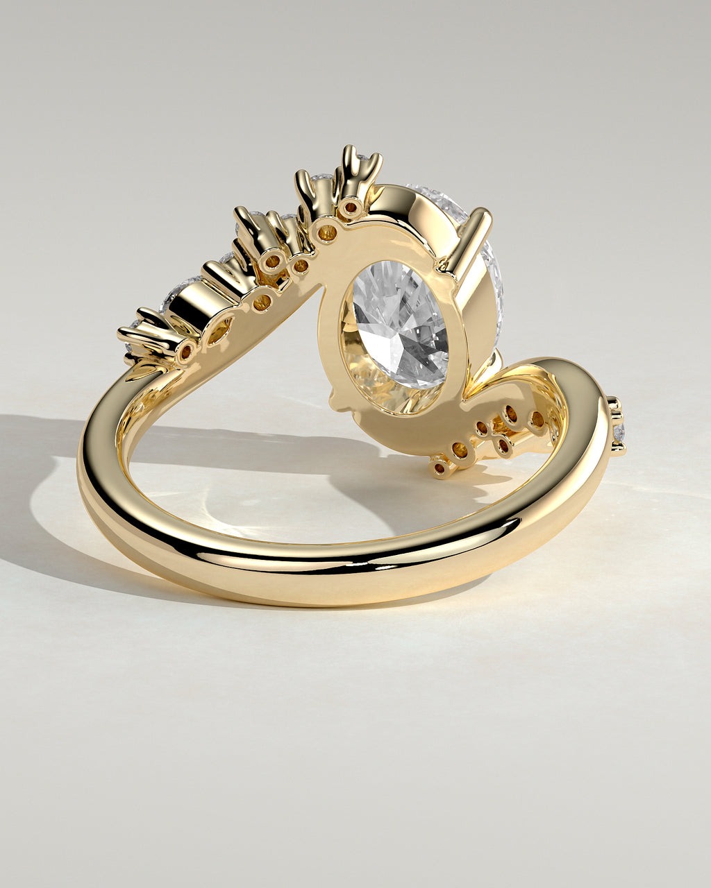 MET 0103 - 2 ct center stone - 18k Yellow Gold source reference - setting detail view