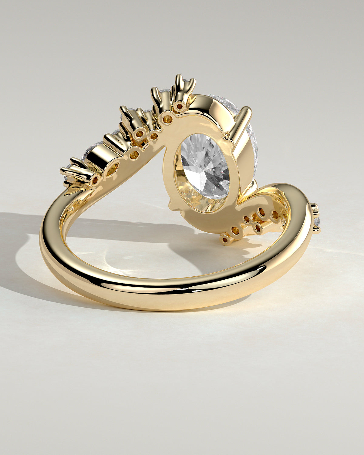 MET 0103 - 2 ct center stone - 18k Yellow Gold source reference - setting detail view