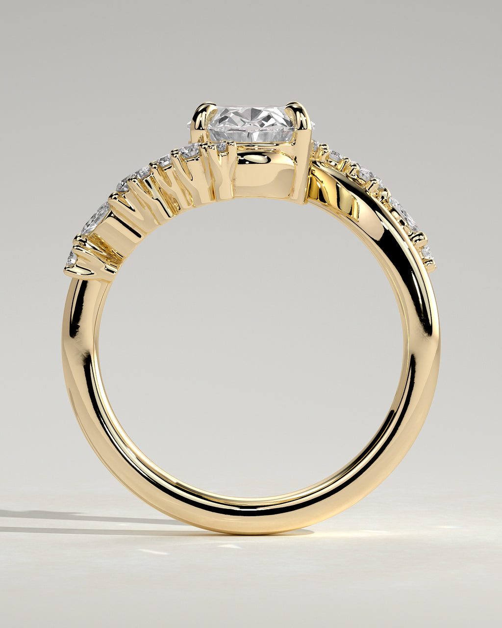 MET 0103 - 2 ct center stone - 18k Yellow Gold source reference - setting detail view