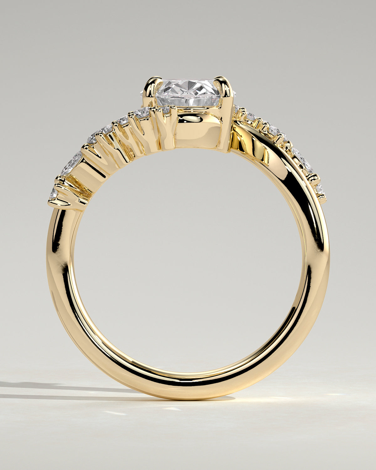 MET 0103 - 2 ct center stone - 18k Yellow Gold source reference - setting detail view
