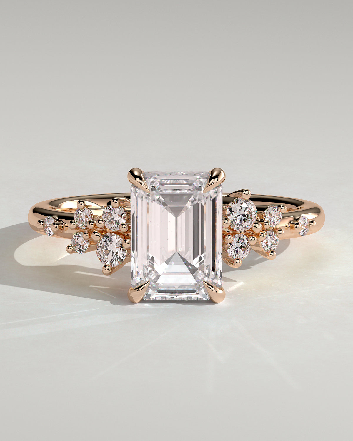 MET 0104 - 2 ct center stone - 18k Rose Gold source reference - front view