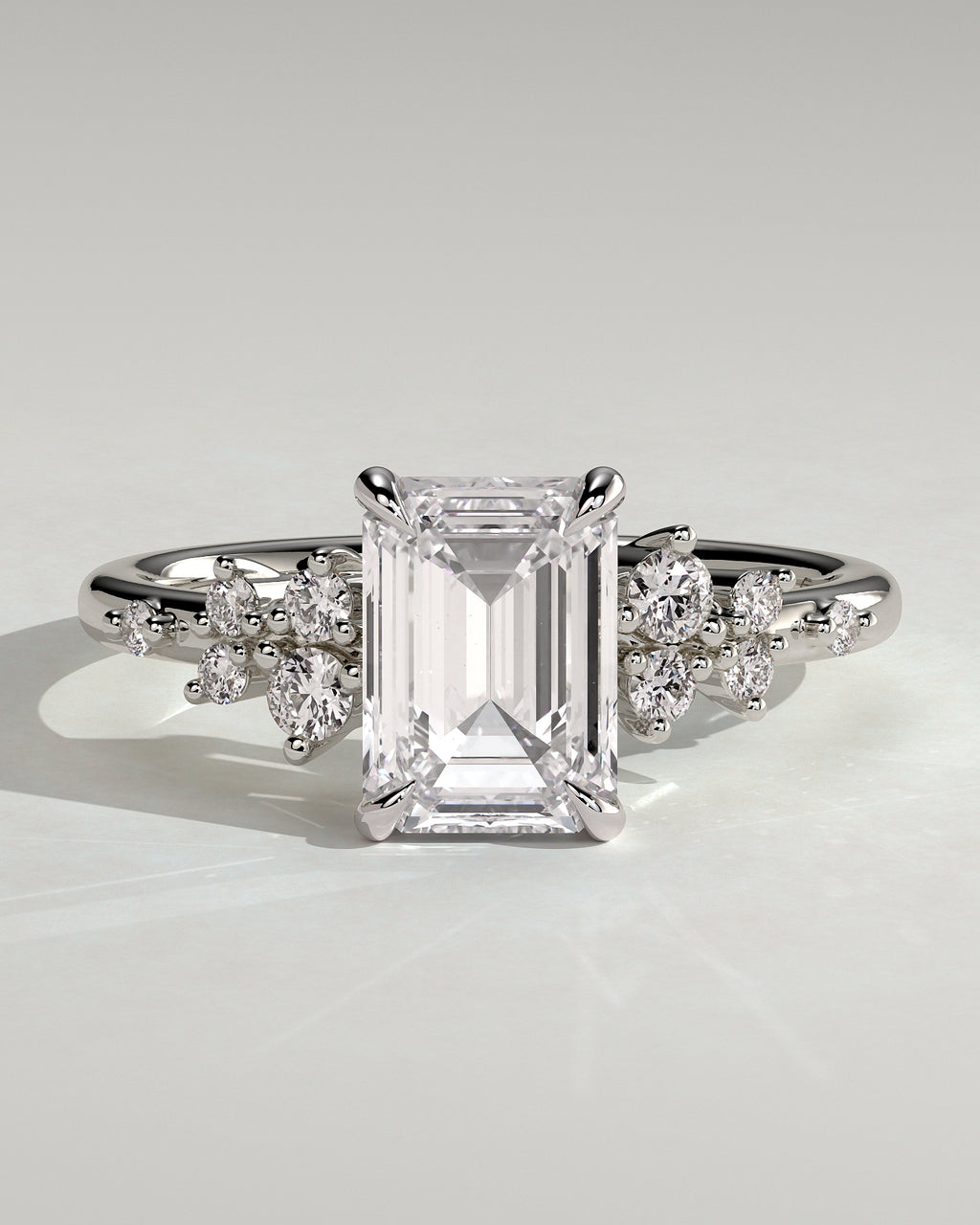 MET 0104 - 2 ct center stone - 18k White Gold source reference - front view