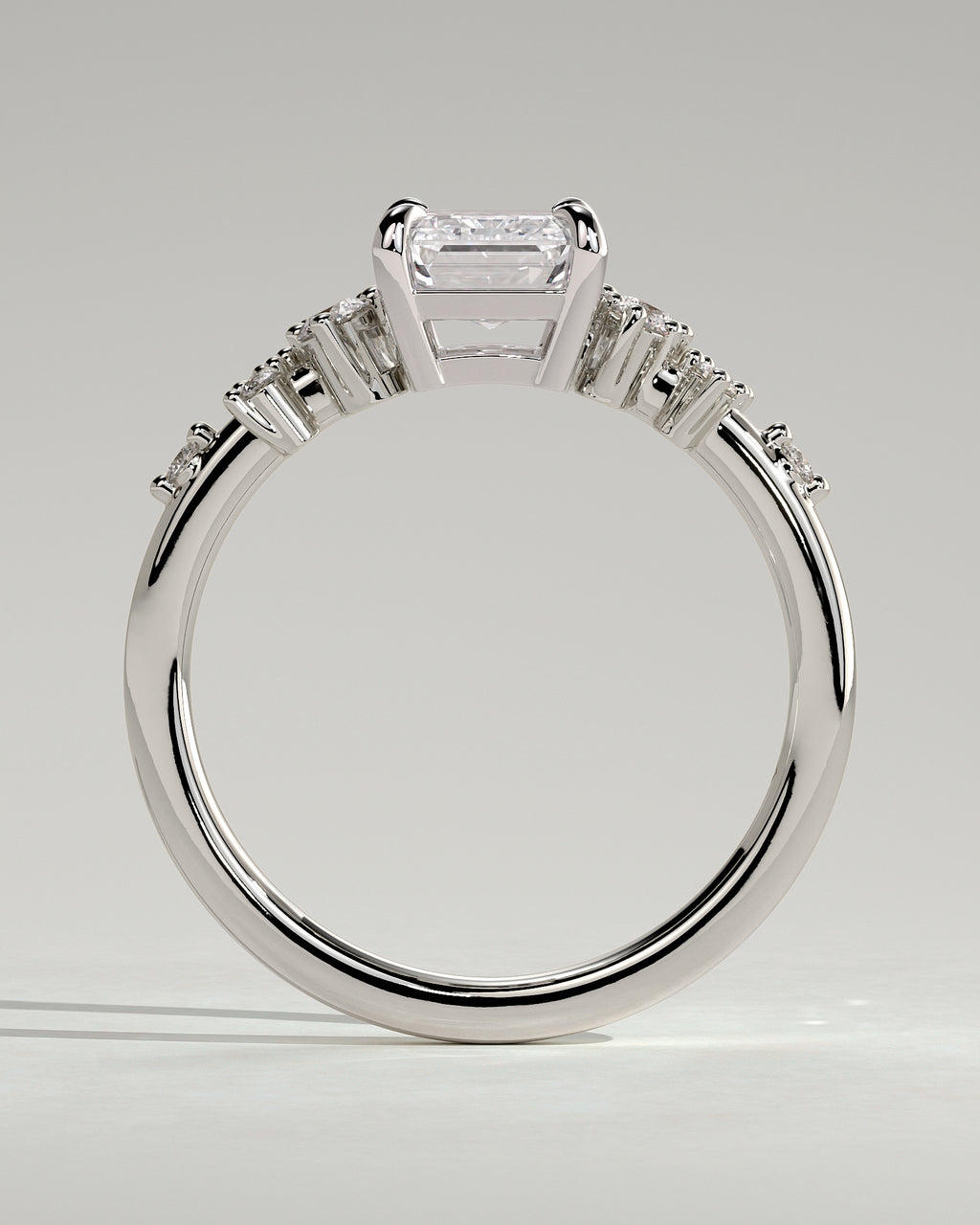 MET 0104 - 2 ct center stone - 18k White Gold source reference - setting detail view