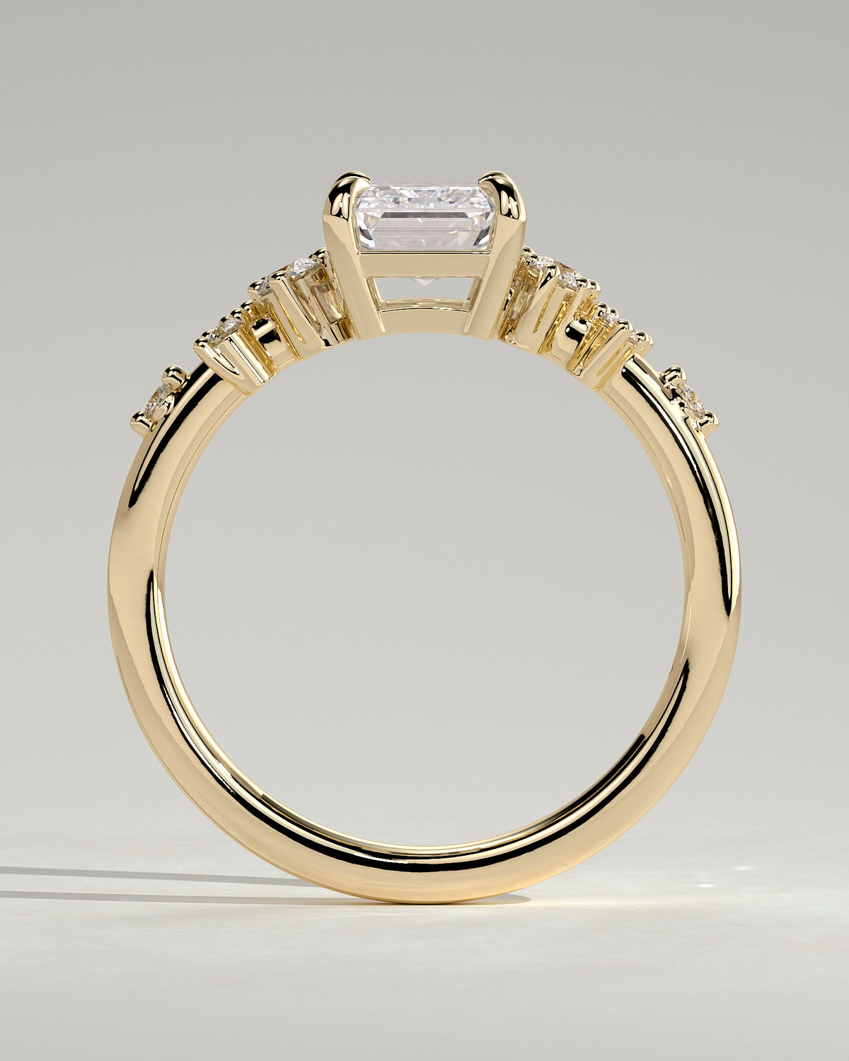 MET 0104 - 2 ct center stone - 18k Yellow Gold source reference - setting detail view