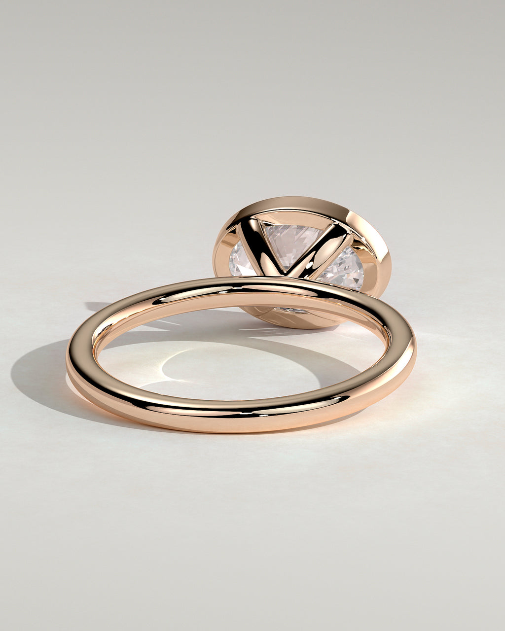 MET 0105 - 2 ct center stone - 18k Rose Gold source reference - setting detail view