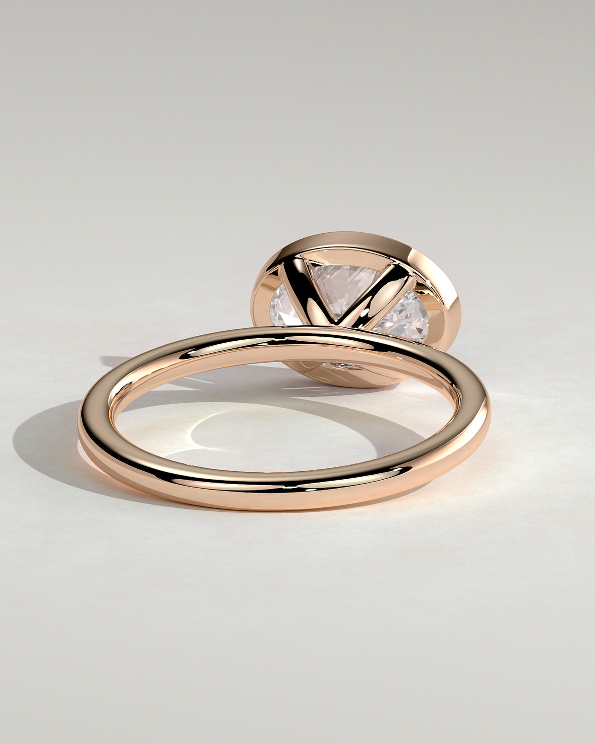 MET 0105 - 2 ct center stone - 18k Rose Gold source reference - setting detail view