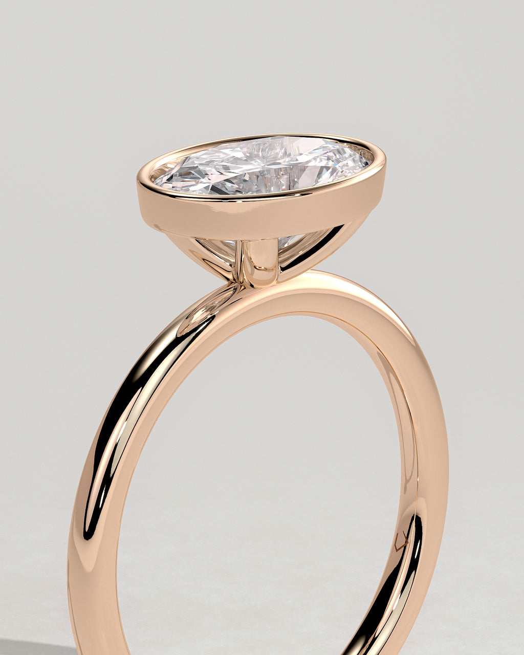 MET 0105 - 2 ct center stone - 18k Rose Gold source reference - setting detail view