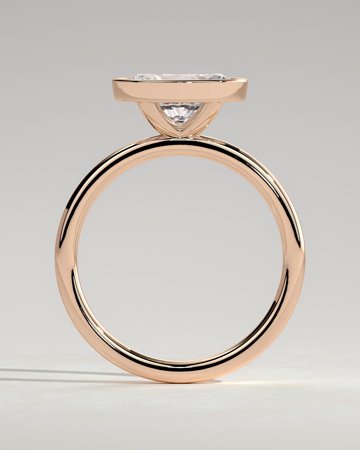 MET 0105 - 2 ct center stone - 18k Rose Gold source reference - setting detail view