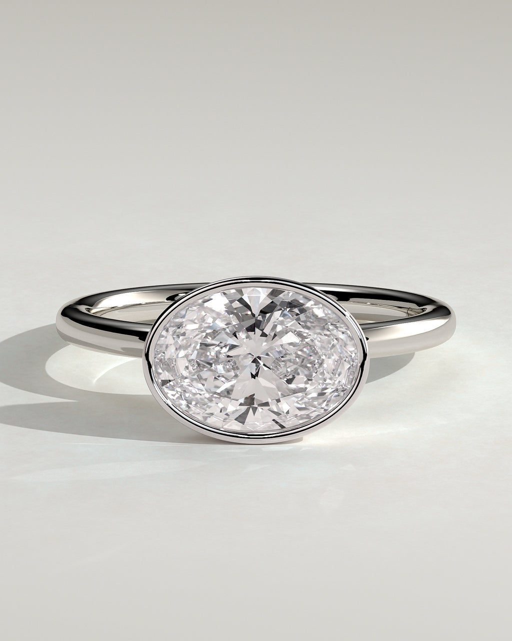 MET 0105 - 2 ct center stone - 18k White Gold source reference - front view