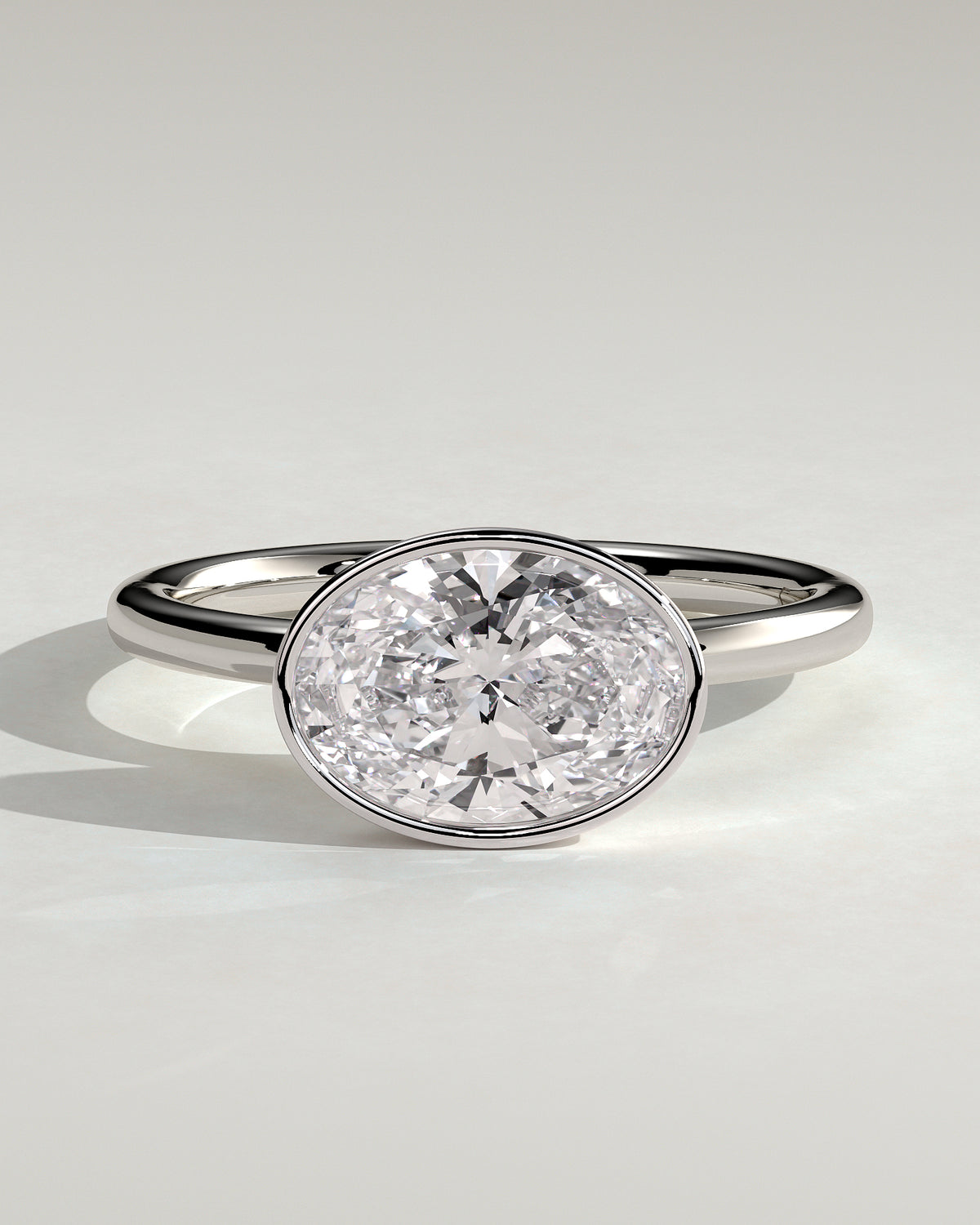 MET 0105 - 2 ct center stone - 18k White Gold source reference - front view