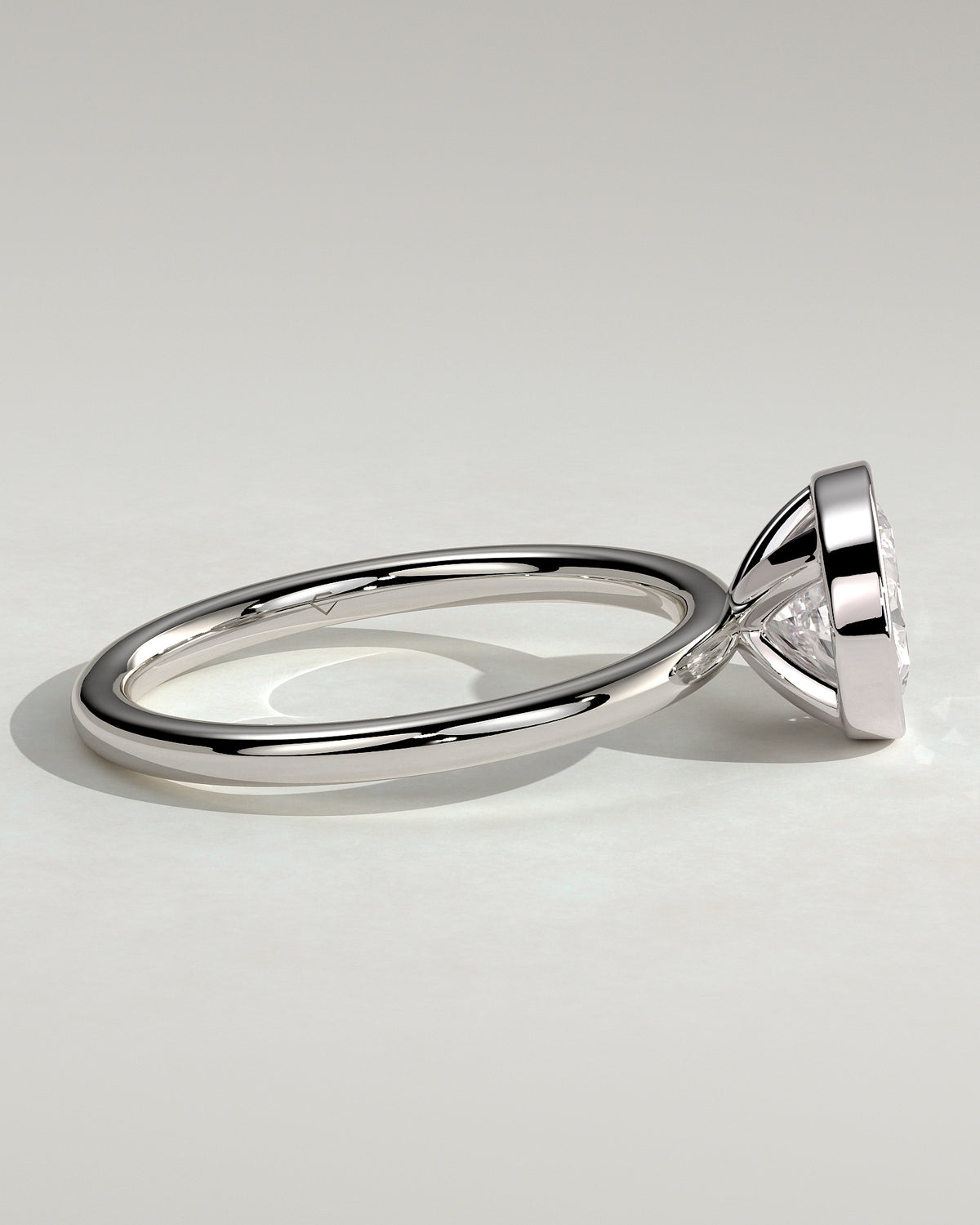 MET 0105 - 2 ct center stone - 18k White Gold source reference - setting detail view