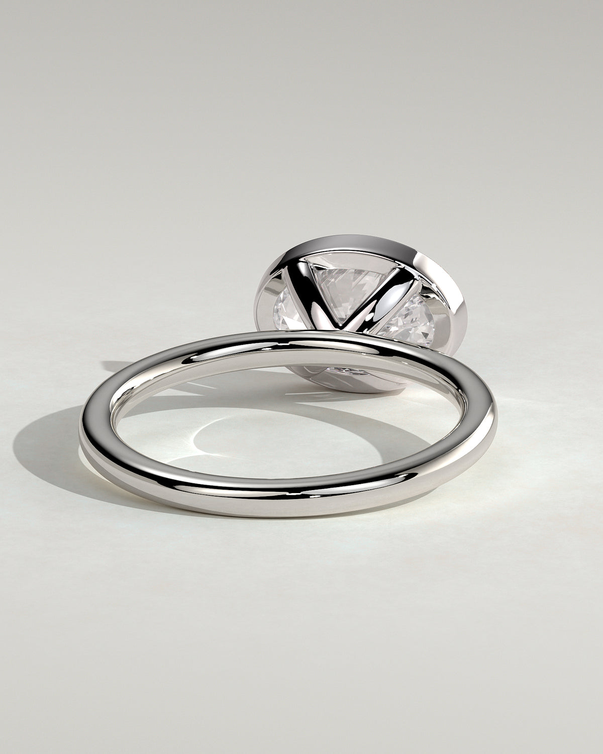 MET 0105 - 2 ct center stone - 18k White Gold source reference - setting detail view
